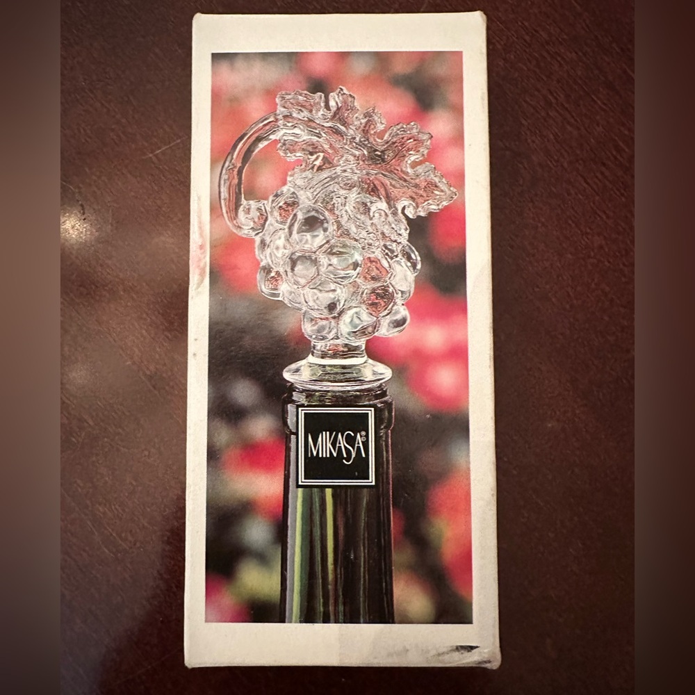 Mikasa Vintage Crystal Wine Bottle Stopper NWT